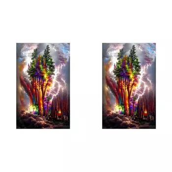 AU Paint By Numbers Kit On Canvas DIY Oil Art Halloween Night Picture Decor50x80