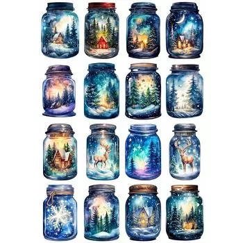 AU Полная вышивка Эко-хлопковая нить 11CT Печатная стеклянная бутылка Вышивка крестом 50x70