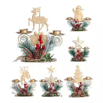 AU Рождественская свеча Украшение стола Прочный Железный Экологичный для Домашнего Стола Cra Elk