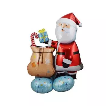 AU Рождественские алюминиевые воздушные шары из пленки Санта-Клауса для украшения бара, реквизит для сцены D