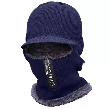 AU Unisex Winter Warm Hat One Piece Balaclava Beanie Hat Warm Skull Cap for Cycl чёрный