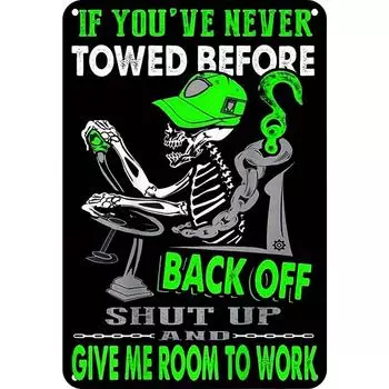 AU Винтажная металлическая пластина Дай мне место для работы Прямоугольная железная картина Декор 20x30