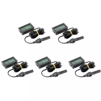 AU зонд тестер температуры и влажности ЖК-дисплей для теплицы Babyroom (черный)