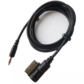 Audio Cable Adapter For A6L For A5 For A8L For Q7 For A3 For A4L AMI Music Interface AUX Audio Wire ABS Black CHINA