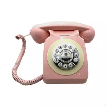 Аудио гостевая книга Телефон Настольный телефон для пенсионных вечеринок Подарки на годовщину розовый