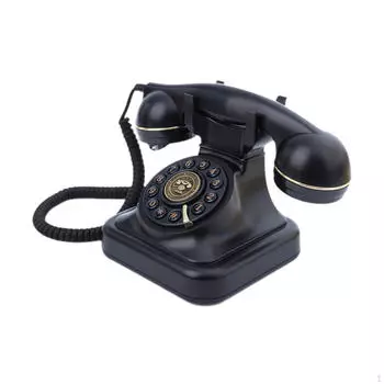 Аудио гостевая книга телефон настольный телефон модель антикварный дизайн диктофон для дня рождения чёрный