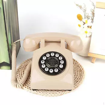 Аудио гостевая книга Телефон Настольный телефон Модель гостевой книги для выпускного вечера Собрание бежевый