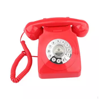 Аудио гостевая книга Телефон Настольный телефон Оставить голосовое сообщение Декор Гостевая книга Старый красный