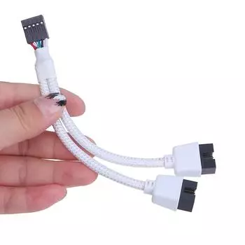 Аудио HD удлинительный кабель для ПК Diy 15 см компьютер материнская плата USB удлинительный кабель 9 контактов 1 мама на 2 папа Y-разветвитель