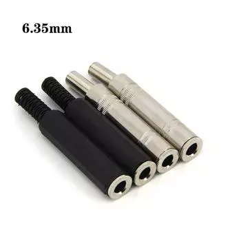 Аудио моно/стерео Металл 6,35 мм 6,5 гнездо 1/4 2 3-полюсный разъем джек штекер пайка Сварной адаптер 6,35 мм для KTV Type 3 mono