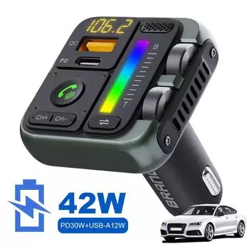 Аудио MP3-плеер Bluetooth-совместимый 5.3 Type C PD MP3-модулятор плеер с быстрой зарядкой для телефона Автомобильный MP3-стерео музыкальный плеер CHINA