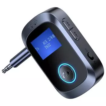 Аудио музыкальный приемник Bluetooth-совместимый 5.4 3.5 мм AUX разъем Hands Free с микрофоном