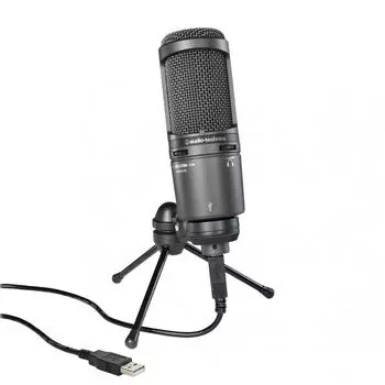 Audio-Technica AT2020USB+ USB-микрофон ПК-микрофон Конденсаторный микрофон Конденсаторный микрофон Стример Создатель контента Геймер Голосовой чат Живой комментарий