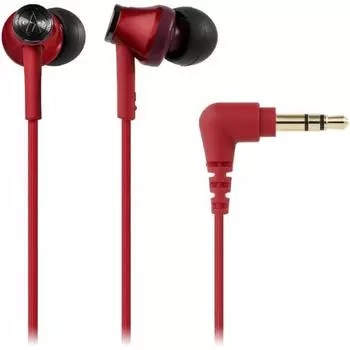 Audio Technica Ath Ck350m Rd Earphones Red Without Remote