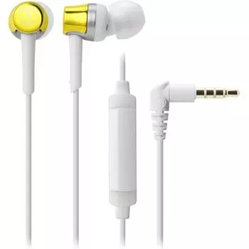 Audio Technica Ath Ckr30is Yl Earphones Wired Remote Control With Microphone Canal Type Soundrealality Yellow Normal Yellow Smartphone Remote Control