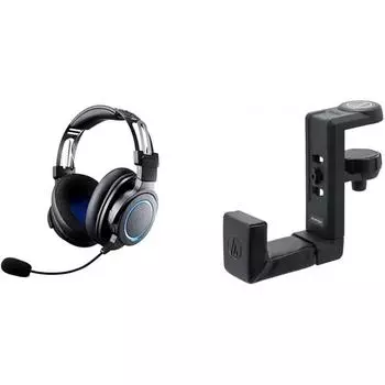 Audio Technica Audio Technica Беспроводная игровая гарнитура Sealed Pc Ath G1wl Headphone Hanger At Hph300 Black Headphone Hanger Set Black Wireless