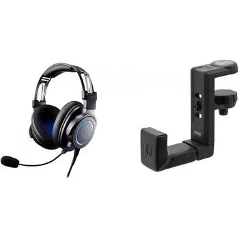 Audio Technica Audio Technica Gaming HeadSet Sealed Pc PS4 Xbox One Ath G1 headphOne Hanger At Hph300 headphOne Hanger Set Black Wired