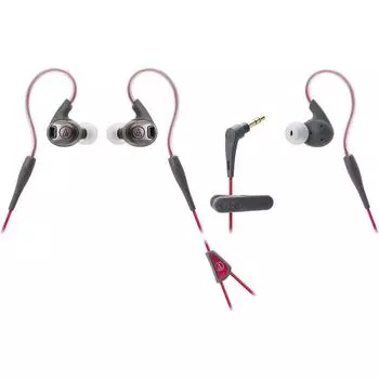 Audio Technica Audio Technica SonicSport Canal Earphones Waterproof Sport Red Ath Sport3 Rd Red
