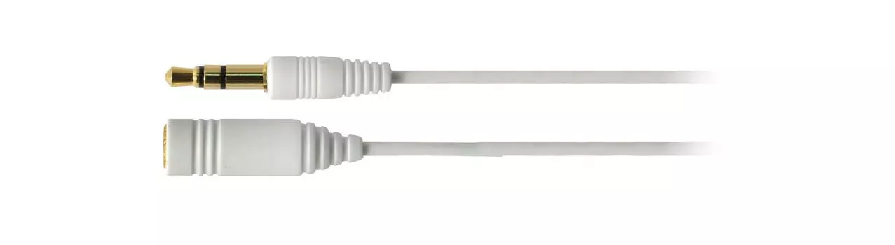 Audio Technica Headphone Extension Cord Straight White WH 0.5m AT3A45ST/0.5