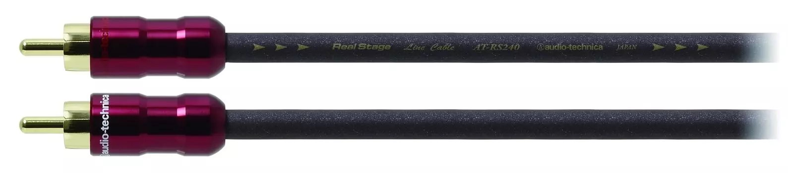 Audio Technica Hybrid Audio Cable RCA Heat Resistant Noise Resistant Car Small Plug Made in Japan AT-RS240/5.0 PC-Triple C+OFC 5.0m