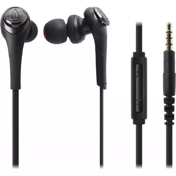 Audio Technica Solid Bass Ipod Iphone Ipad Canal Наушники Deep Bass Black Ath Cks550i Black