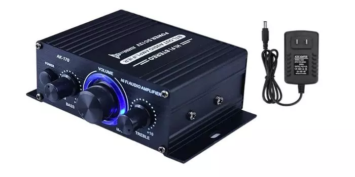 Аудио усилитель мощности, выход адаптера переменного тока 20 Вт для небольшого компактного стереоусилителя [Yclover], в комплекте + 20 Вт, 20 Гц-20 кГц, динамики, аудио, размер,
