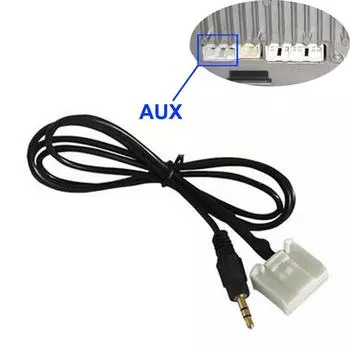 Аудио входной кабель AUX 3,5 мм для автомобильных аксессуаров с разъемом Camry/Corolla чёрный