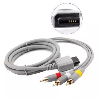 Аудио-видео композитный кабель, шнур 1,8 м, игровая консоль, компонентный кабель, линия для Wii/для Wii U, AV, HDTV, соединительный кабель