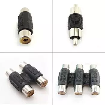Аудио-видео разъем 3 RCA AV-муфта Mini RCA 2RCA 3RCA «папа-мама» переходник-удлинитель разъема RCA female to female