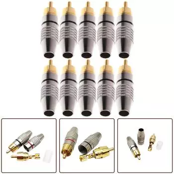 Аудио-видео RCA Разъем для пайки с функцией позолоченного покрытия