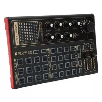 Аудио Звук Звук 7 Цветов Низкого Создает Улучшает Звук Живая Музыка Ноутбуки Микшер, Микшер, Карта, Свет, Шум, Атмосфера, Качество, Караоке, Живой, чёрный