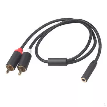 Аудиоадаптер .5mm Female на 2 X RCA Male с