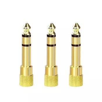 Аудиоадаптер 6,5 мм на 3,5 мм, микрофон, наушники, динамик, AV-разъем жёлтый