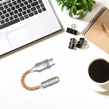 Аудиоадаптер USB C - 3,5 мм с HiFi ЦАП, цифровым декодером звука, усилителем для наушников для любителей музыки