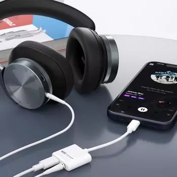 Аудиоадаптер USB C на 3,5 мм и зарядное устройство 2-в-1 с 60 Вт PD Fast B