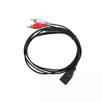 Аудиоадаптер Видеоудлинительные кабели Аудиокабель USB-мама к RCA-папа Удлинительный кабель USB female to 2 RCA male