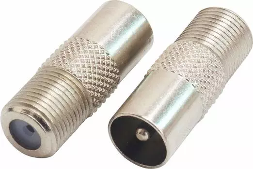 Аудиофильский конверсионный соединитель PAL тип «папа» F тип «мама» комплект PAL - 2 шт. (9.5mm)