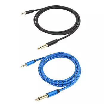 Аудиокабель 1/2/3 м, 3,5 мм, 1/8 каналов, штекер 6,35 мм, 1/4 дюйма, шнур от 3,5 до 6,5 джек 1m