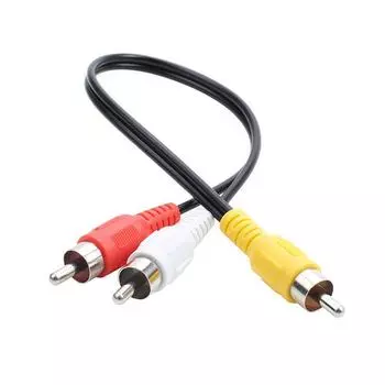 Аудиокабель-адаптер 1-на-2 RCA: 1 самец на 2 самца, Lotus Dual-Head 0.25m