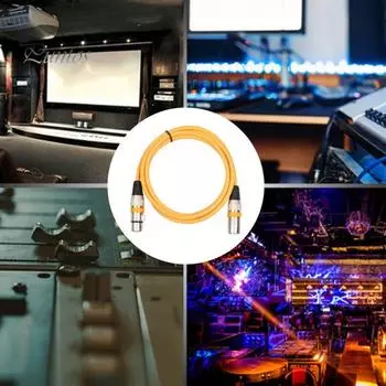 Аудиокабель, экранированный с защитой от помех, 100/180 см, 3-контактный разъем XLR «папа-мама», микрофонный шнур AUX для микшера 180cm красный