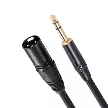 Аудиокабель AU 6,35 мм 1/4 дюйма с позолоченным аудиоразъемом для микрофонов Speak 3 m