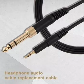 Аудиокабель, чистый звуковой эффект, стабильная передача, сменный, 3,5 мм, 2,5 мм, аудиокабель Plug Play AUX для ATH-M40X/M50X/M60X/M70X чёрный