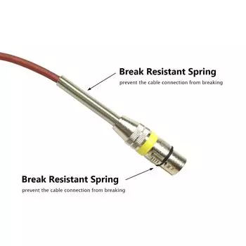 Аудиокабель для микрофона длиной 8,2 фута, 3,5 мм, XLR и гнездо 3,5 мм, конденсаторный микрофонный шнур, микрофонная линия с красный