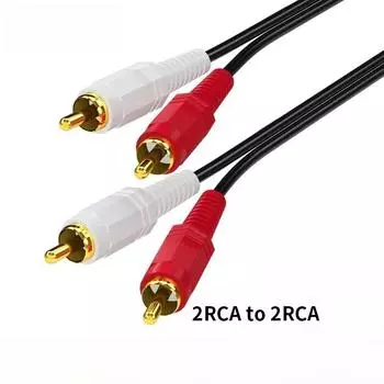 Аудиокабель Dual RCA to Dual RCA, удлинитель для аудио- и видеосигнала компьютера, стереокабель Aux, 2 фута 1.5 meters