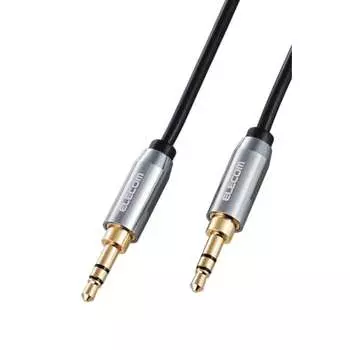 Аудиокабель ELECOM для наушников, 3-полюсный, 3,5 мм, стерео мини-штекер, 1 м, AUX, низкий уровень искажений сигнала и потерь при передаче, наушники/смартфон/ПК/домашняя стереосистема/автомобиль