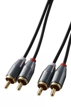 Аудиокабель ELECOM RCA RCA красный белый 1 м Воспроизведение звукового сигнала искажение и передача музыки Радио кассета черный - Л/П [меньше потерь] проигрыватель/CD
