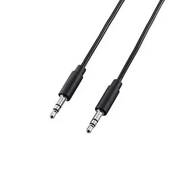 Аудиокабель ELECOM Stereo Mini Plug Ultra Thin Slim Connector Black 0,5 м DH-MMRN05
