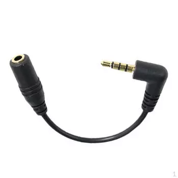 Аудиокабель TRS 3,5 мм с разъемом «мама» на разъем «вилка» 10 см