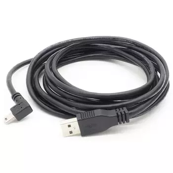 Audiophile miniUSB cable USB2.0 L-shaped miniUSB (male) - Straight USB-A (male) miniB L-shaped D USB cable Black Approx. 3.0m
