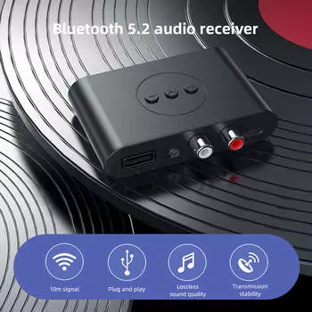 Аудиоприемник Bluetooth 5.0 3,5 мм AUX Jack U Disk NFC RCA стерео музыкальный беспроводной адаптер с микрофоном для автомобильного комплекта Bluetooth-динамика